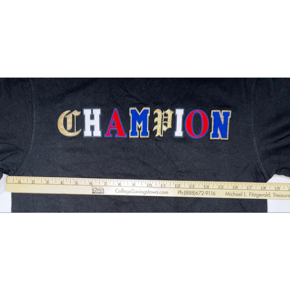 NWT S Men's Champion Black Heritage T Streetwear Multi-color Logo Old English - Picture 9 of 10